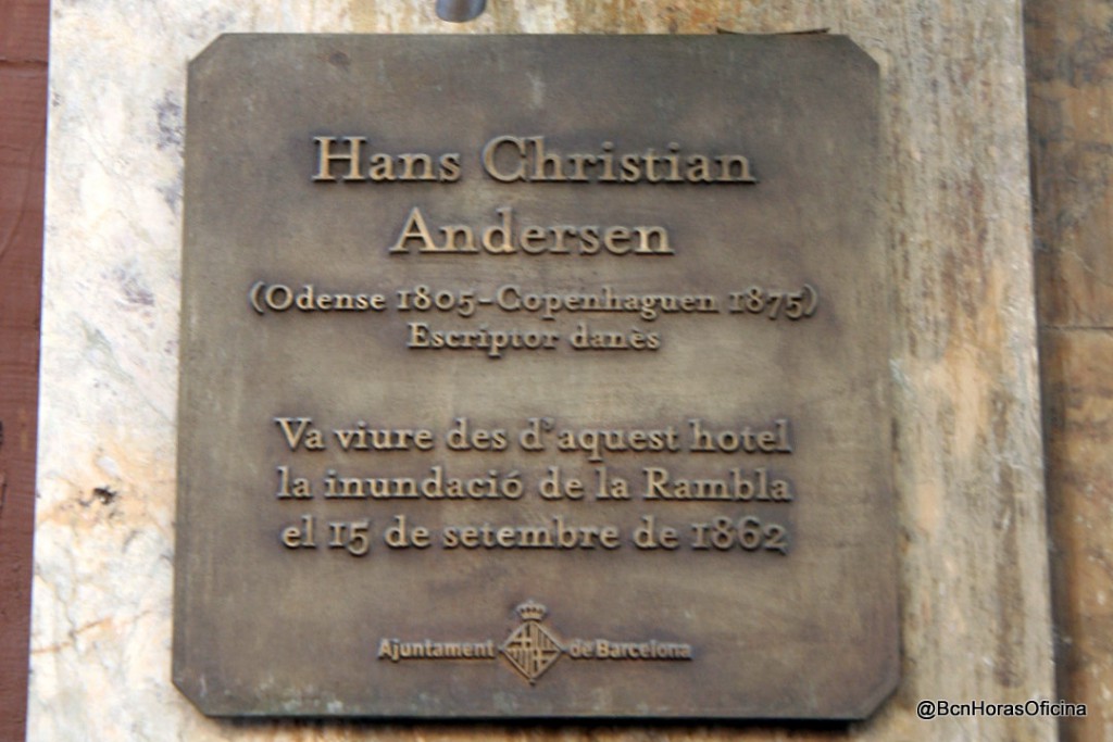Hans Christian Andersen en el Hotel Oriente de La Rambla