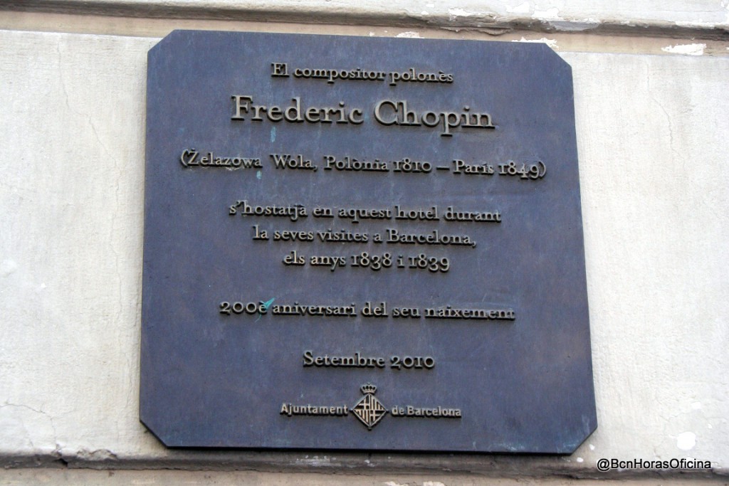 Frederic Chopin en el Hotel Cuatro Naciones de La Rambla