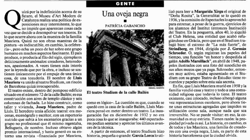 La Vanguardia. Lunes, 27 de mayo de 1996