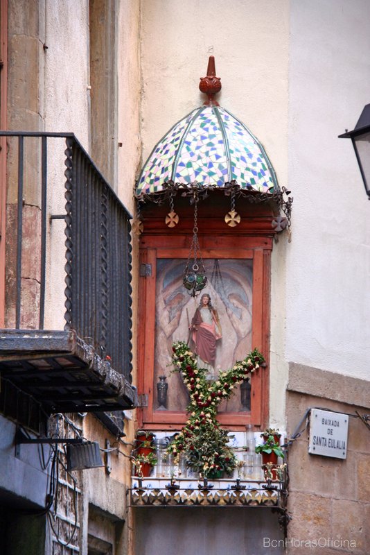 Capilla dedicada a la Santa en la Baixada de Santa Eulàlia
