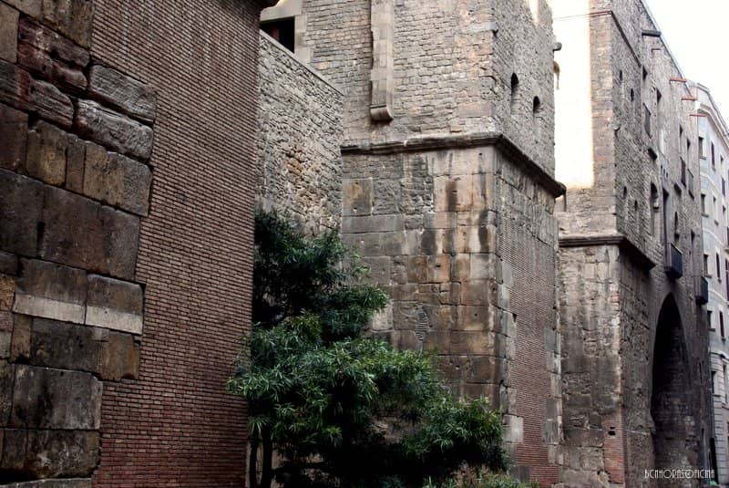 Restos del acueducto romano junto a la muralla